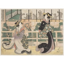 Kikugawa Eizan, 菊川英山 (Kikukawa Eizan 菊川 英山)による浮世絵「Shadows on the Shoji」