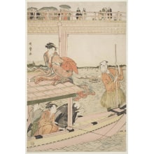Japanese Print "Pleasure Boats on the Sumida" by Kitagawa Utamaro, 喜多川歌麿 (Kitagawa Utamaro I 喜多川 歌麿)