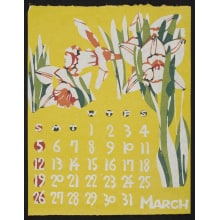 Estampe japonaise "March - Calendar 1978" par Takeshi Nishijima