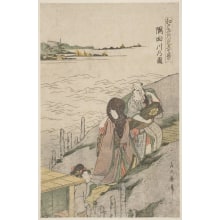 Estampe japonaise "Picture Of The Sumidagawa" par Kitagawa Tsukimaro, 喜多川月麿 (Kitagawa TSUKIMARO)