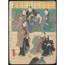 Estampe japonaise "A Play" par Utagawa Kunisada, 歌川国貞 (Utagawa Kunisada I 歌川 国貞)