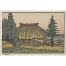 Estampe japonaise "Farm House - Miasa mura" par Yoshida, Tsukasa