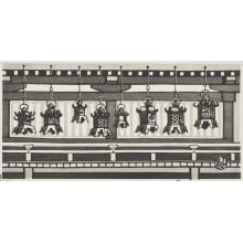 Estampe japonaise "Temple Lanterns" par Okuyama Gihachiro