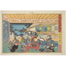 Estampe japonaise "Scene From Act Vii" par Utagawa Kunisada, 歌川国貞 (Utagawa Kunisada I 歌川 国貞)