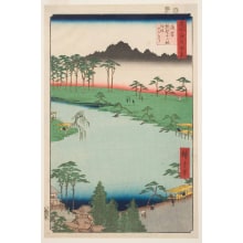 Japanese Print "Kumano Jūnisha Shrine, Tsunohazu, Popularly Known as Jūnisō" by Utagawa Hiroshige, 歌川広重 (Utagawa Hiroshige I 歌川 広重)
