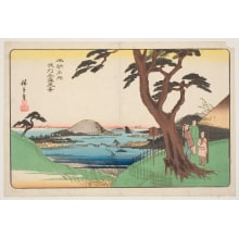 Estampe japonaise "The Scene of Kanazawa in Bushu in Musashi Province" par Utagawa Hiroshige, 歌川広重 (Utagawa Hiroshige I 歌川 広重)