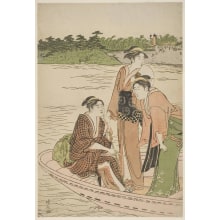 Estampe japonaise "The Hashiba Ferry-Boat" par Torii Kiyonaga, 鳥居清長 (Torii Kiyonaga)