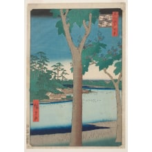 Estampe japonaise "The Paulownia Grove at Akasaka (Akasaka Kiribatake)" par Utagawa Hiroshige, 歌川広重 (Utagawa Hiroshige I 歌川 広重)