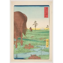 Japanese Print "Kogane Plain in Shimōsa Province (Shimōsa Koganehara)" by Utagawa Hiroshige, 歌川広重 (Utagawa Hiroshige I 歌川 広重)
