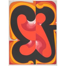 Japanese Print "Fabrication (spot) A" by Amano Kazumi