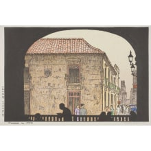 Estampe japonaise "Havana in 1954" par Yoshida Toshi, 吉田遠志 (Yoshida, Toshi)