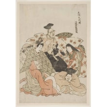 Estampe japonaise "The Six Famous Poets" par Isoda Koryusai, 磯田湖龍齋 (Isoda Koryūsai 磯田 湖龍齋)