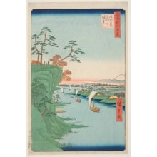 Japanese Print "View of Kōnodai and the Tone River" by Utagawa Hiroshige, 歌川広重 (Utagawa Hiroshige I 歌川 広重)