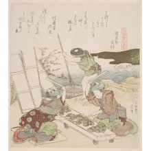 Estampe japonaise "The Fulling-block Shell (Kinuta-gai)" par Katsushika Hokusai, 葛飾北斎 (Katsushika Hokusai 葛飾 北斎)