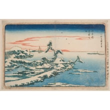 Utagawa Hiroshige, 歌川広重 (Utagawa Hiroshige I 歌川 広重)创作的日本版画《A View of Susaki on the Shore of Edo Bay》