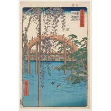 Japanese Print "Inside Kameido Tenjin Shrine (Kameido Tenjin keidai)" by Utagawa Hiroshige, 歌川広重 (Utagawa Hiroshige I 歌川 広重)