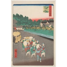 Utagawa Hiroshige, 歌川広重 (Utagawa Hiroshige I 歌川 広重)による浮世絵「Shiba Shinmei Shrine and Zōjōji Temple (Shiba Shinmei Zōjōji)」