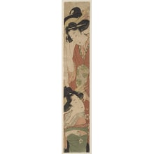 Estampe japonaise "Two Yoshiwara Beauties" par Kikugawa Eizan, 菊川英山 (Kikukawa Eizan 菊川 英山)