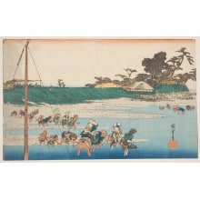 Japanese Print "Low Tide at Susaki on the Shore of Edo Bay" by Utagawa Hiroshige, 歌川広重 (Utagawa Hiroshige I 歌川 広重)