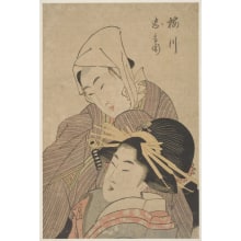 Japanese Print "Two Famous Lovers" by Kitagawa Utamaro II 二代 喜多川 歌麿