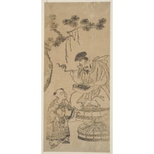 Japanese Print "Ebisu as a Fishmonger" by Kitao Shigemasa, 北尾重政 (Kitao Shigemasa 北尾 重政)