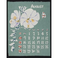 Estampe japonaise "August - Calendar 1978" par Takeshi Nishijima
