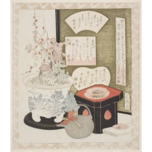 Estampe japonaise "A Group Of New Year Emblems" par Sonsai