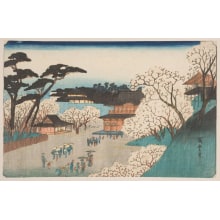 Utagawa Hiroshige, 歌川広重 (Utagawa Hiroshige I 歌川 広重)による浮世絵「Picture of Toeizan Buddhist Temple, Ueno」