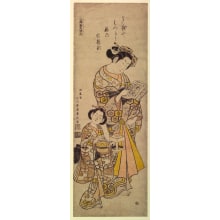 Ishikawa Toyonobu, 石川豊信 (Ishikawa Toyonobu 石川 豊信)创作的日本版画《Beauties of the Three Capitals: Osaka (left)》