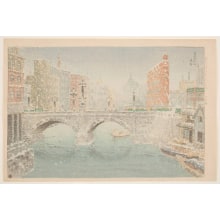 Bannai Kokanによる浮世絵「Nihon bashi」