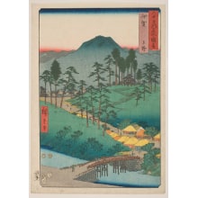 Japanese Print "Province of Iga: A View of Ueno" by Unknown, 無款