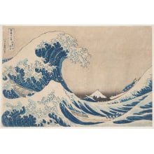 Japanese Print "Under the Wave off Kanagawa (Kanagawa oki nami ura), also known as the Great Wave" by Katsushika Hokusai, 葛飾北斎 (Katsushika Hokusai 葛飾 北斎)