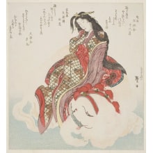 Japanese Print "An Onna Fugen Bosatsu" by Taito Katsushika
