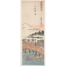 Japanese Print "Picture of Nihon Bashi No Zu" by Utagawa Hiroshige, 歌川広重 (Utagawa Hiroshige I 歌川 広重)