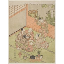 Japanese Print "The First Month" by Ishikawa Toyomasa, 石川豊雅 (Ishikawa Toyomasa)