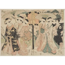 Kikugawa Eizan, 菊川英山 (Kikukawa Eizan 菊川 英山)による浮世絵「Toto Hana Ueno Daishi Mode」