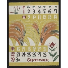 Estampe japonaise "September - Calendar 1974" par Nishijima, Takeshi