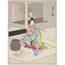 Estampe japonaise "Flower Arrangement" par Hasegawa Sadanobu III, 代長谷川貞信〈3〉 (Hasegawa Sadanobu III)