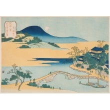 Estampe japonaise "Evening Moon at Izumizaki (Izumizaki yagetsu)" par Katsushika Hokusai, 葛飾北斎 (Katsushika Hokusai 葛飾 北斎)