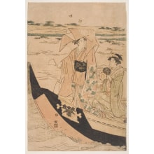 Hosoda Eishi, 細田栄之 (Eishi, Hosoda)创作的日本版画《A Boating Party》