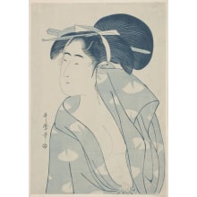 Kitagawa Utamaro, 喜多川歌麿 (Kitagawa Utamaro I 喜多川 歌麿)による浮世絵「After The Bath」