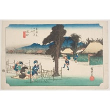 Japanese Print "Minakuchi: View of a Field" by Utagawa Hiroshige, 歌川広重 (Utagawa Hiroshige I 歌川 広重)