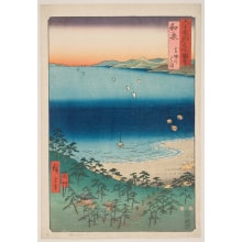Japanese Print "Province Of Izumi: The Beach At Takashi" by Utagawa Hiroshige, 歌川広重 (Utagawa Hiroshige I 歌川 広重)