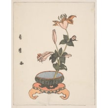 Japanese Print "An Ikebana" by Kitagawa Hidemaro, 喜多川秀麿 (KITAGAWA Hidemaro)