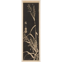 Utagawa Hiroshige, 歌川広重 (Utagawa Hiroshige I 歌川 広重)创作的日本版画《Tall Plumes of Suzuki Grass》