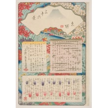 Japanese Print "Title Page, from the series Thirty-six Views of Mount Fuji (Fuji sanjūrokkei, here called Meisho sanjūrokkei)" by Unknown, 無款