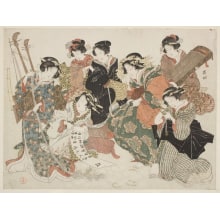Kubo Shunman, 窪俊満 (Kubo Shunman)による浮世絵「Seven Onna Sennin, No. 4」