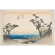 Japanese Print "Shirasuka: A View of the Sea across the Enshu Nada" by Utagawa Hiroshige, 歌川広重 (Utagawa Hiroshige I 歌川 広重)