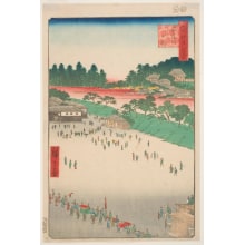Estampe japonaise "Yatsukōji, inside Suijikai Gate" par Utagawa Hiroshige, 歌川広重 (Utagawa Hiroshige I 歌川 広重)