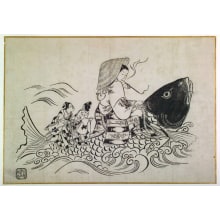 Estampe japonaise "A Courtesan as Kinko (Kinko)" par Okumura Masanobu, 奥村政信 (Okumura Masanobu 奥村 政信)